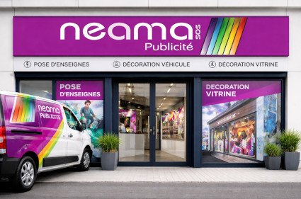 La devanture de Neama Publicité